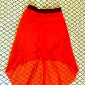 High Low Sheer Skirt